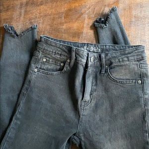 Dark wash ripped jeans